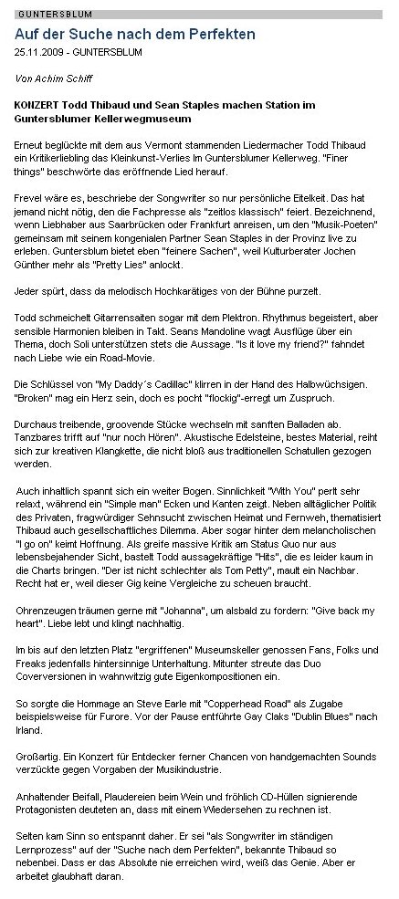 Artikel aus Allgemeine Zeitung, Landskrone vom 25.11.09