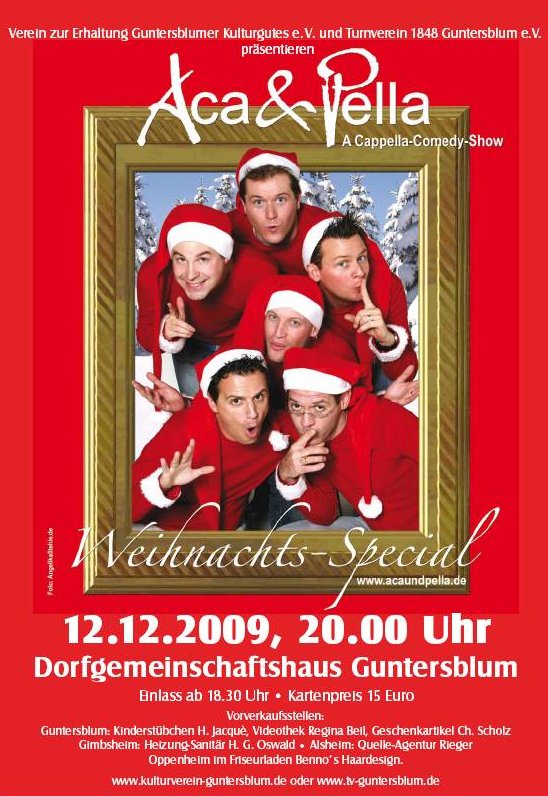 Plakat zur Veranstaltung am 12.12.2009