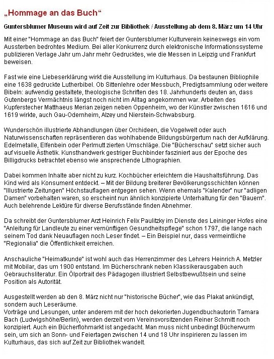 Artikel Nibelungenkurier 3.März 2009