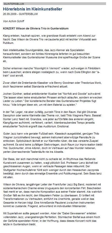 Artikel Allgemeine Zeitung, Landskrone vom 26.Sep.2009