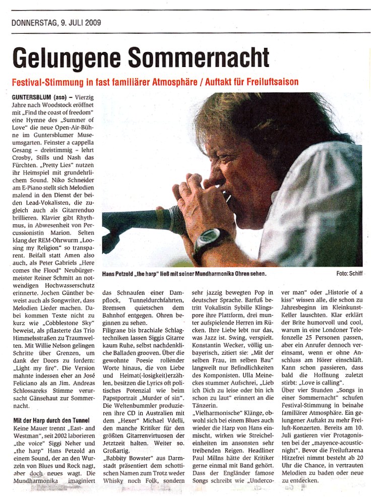 Artikel aus Rheinhessisches Wochenblatt vom 8.7.2009