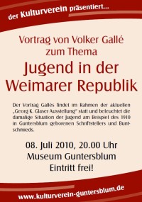 Plakat zum Vortrag