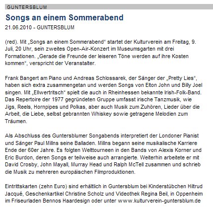 Artikel aus Allgemeiner Zeitung, 
    Landskrone vom 21. Juni 2010