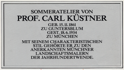Gedenktafel an der Sommerresidenz von Carl Küstner in Guntersblum