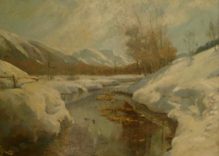 Schneeschmelze in den Isarauen von Carl Küstner aus  Guntersblum