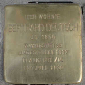 Stolperstein Bernhard Deutsch