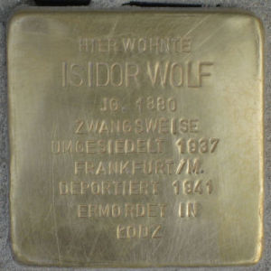 Stolperstein Isidor Wolf