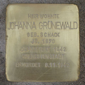 Stolperstein Johanna Grünewald