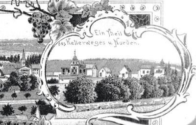 Das Gebäude in einem Ausschnitt einer Postkarte aus dem Jahr 1901