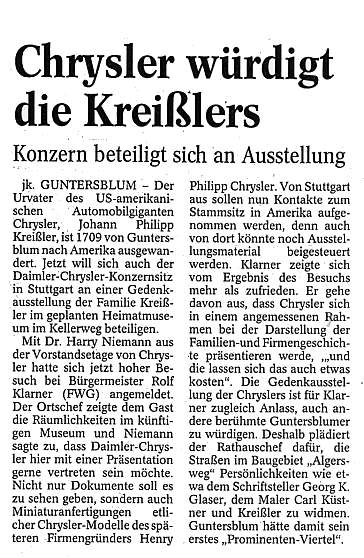 Zeitungsartikel über Philipp Kreißler